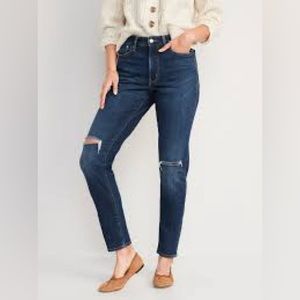 Old Navy High-Waisted OG Straight Ripped Jeans for Women size 12 NWT